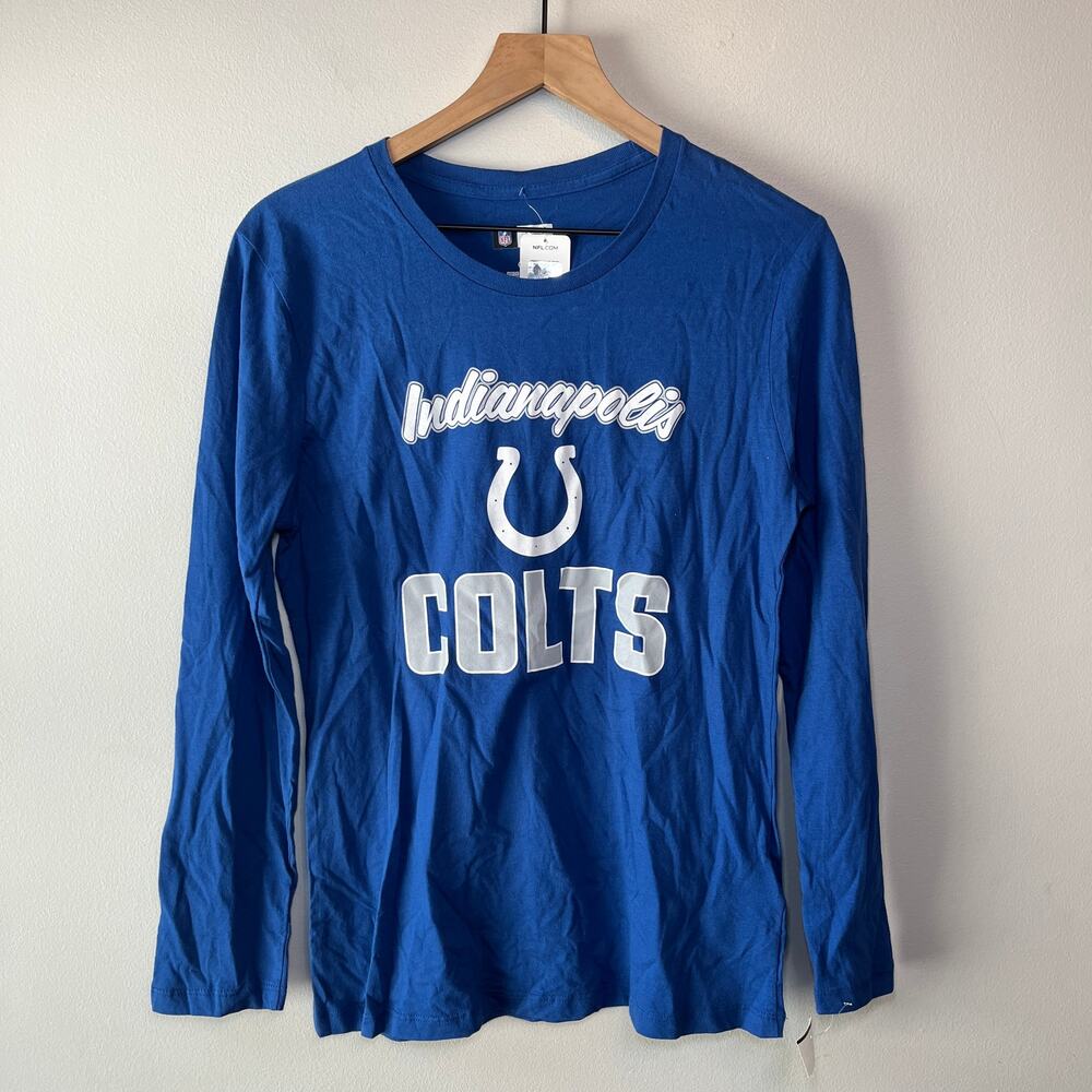 NFL Team Apparel NFL Indianapolis Colts Long Sleeve Top Blue Size Large NWT